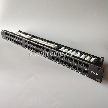 UTP 48 portas CAT5E patch panel vertical